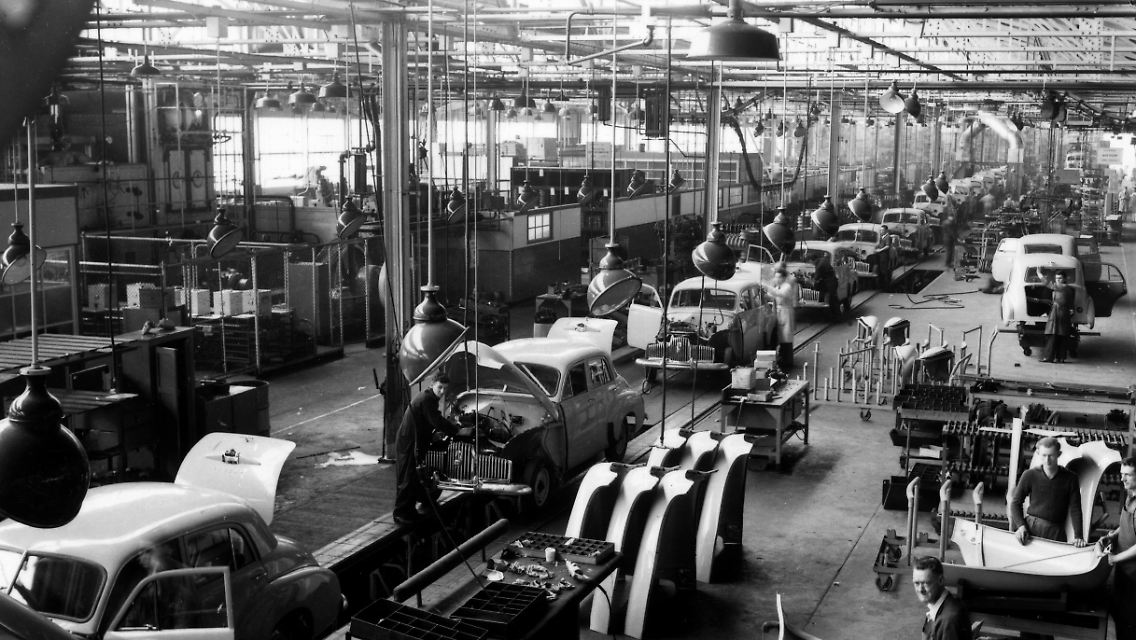 Früher war mehr Autobau in Australien. Undatierte Aufnahme aus der Holden-Fabrik in Adelaide.