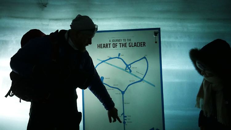 Karte für die "Into the Glacier"-Tour.