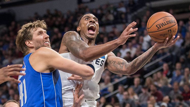 Dirk Nowitzkis Mavericks kommen gegen die Minnesota Timberwolves (im Bild: Guard Jeff Teague) nicht an.