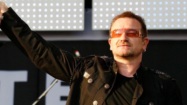 Bono beim Festival "Deine Stimme gegen Armut" im Jahr 2007.