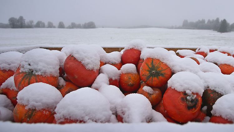 Schnee in Bayern.