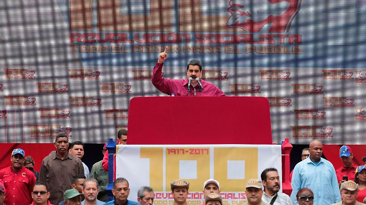 Nicolas Maduro bei einem Auftitt in Caracas