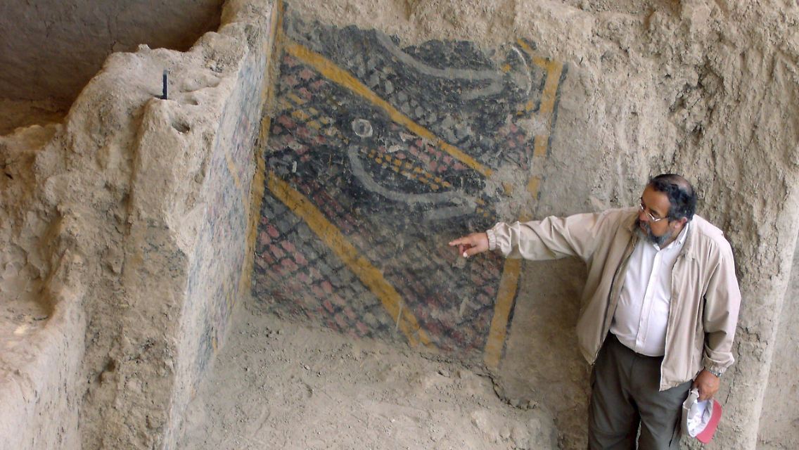 Diese erst 2007 entdeckte Wandmalerei soll über 4000 Jahre alt sein.