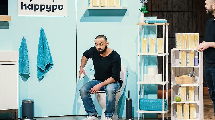 Der Toilettenpapier-Industrie den Hintern heiß machen: Die "Happy Po"-Hygienebrause begeistert die Löwen.