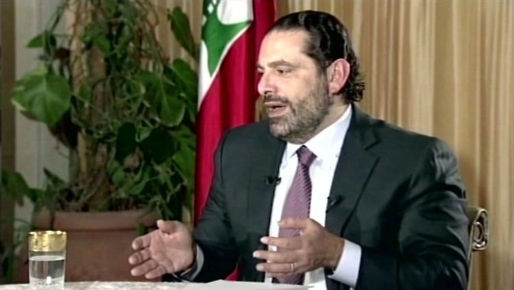 Saad Hariri bei einem TV-Interview in Saudi-Arabien. 
