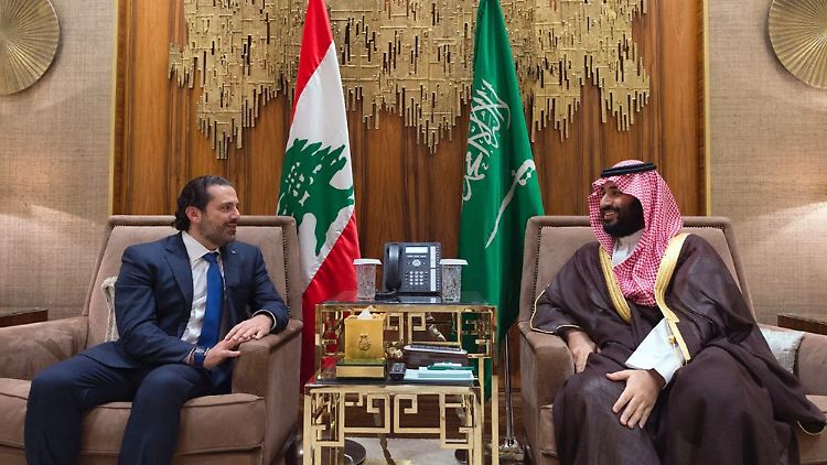 Saad Hariri bei einem Treffen mit Saudi-Arabiens starkem Mann, Kronprinz Mohammed bin Salman (Archivbild). 
