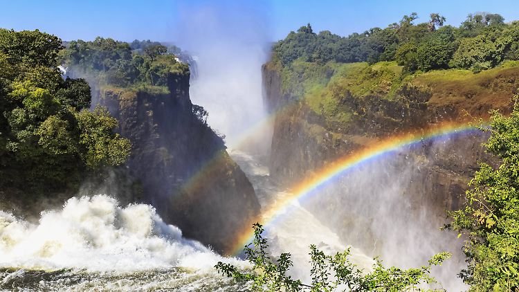 Die Viktoriafälle in Simbabwe sind ein touristisches Ziel.