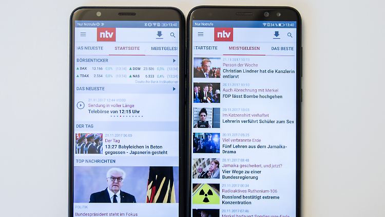 Das Honor 7X und das Huawei Mate 10 Lite nebeneinander.