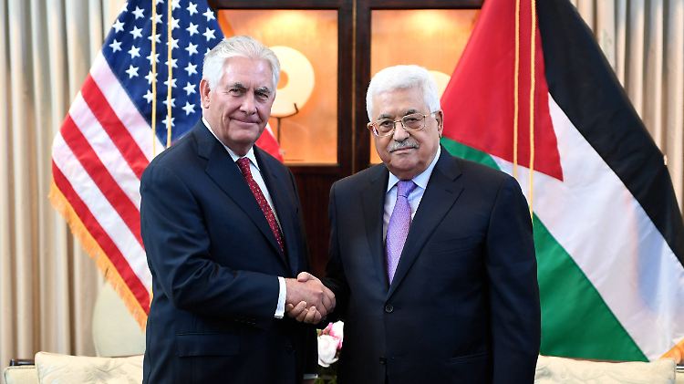 Im März sprachen sie noch miteinander: Die Außenminister der USA und Palästinas, Tillerson und al-Malki.