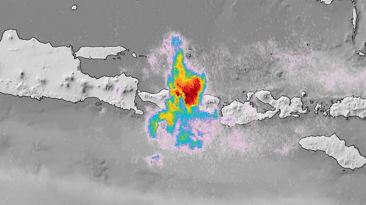 Satellit Sentinel-5P liefert Bilder von Vulkan Agung auf Bali und seinen Auswirkungen auf die Atmosphäre.