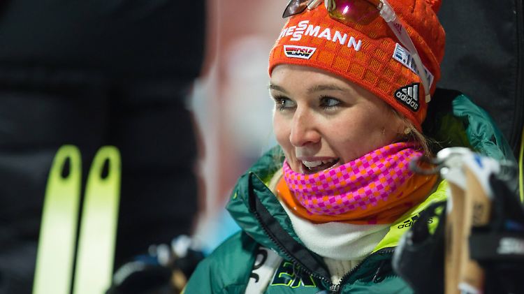 Das Lächeln der Siegerin: Denise Herrmann.