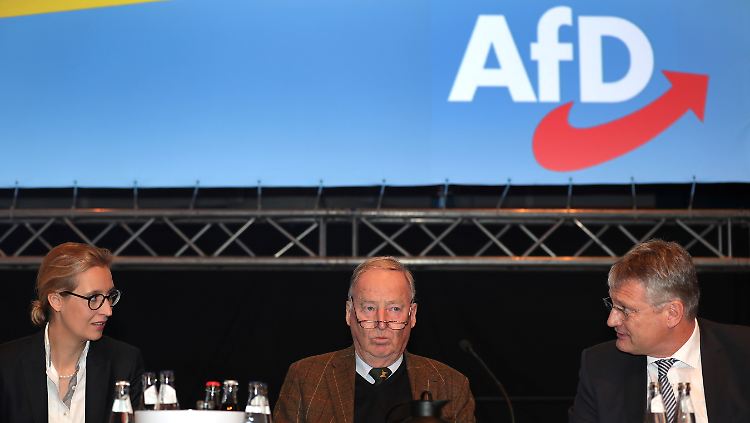Alice Weidel, Alexander Gauland und Jörg Meuthen (v.l.n.r.).