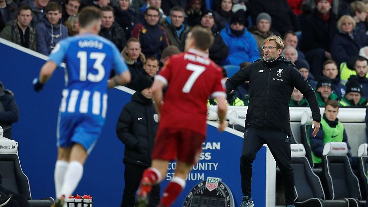 Jürgen Klopp und der FC Liverpool gönnten sich in Brighton gleich fünf Tore.