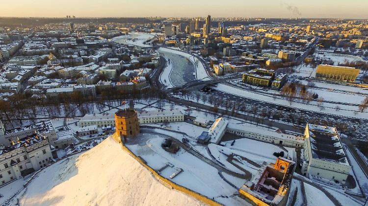 Winter in der litauischen Hauptstadt Vilnius.