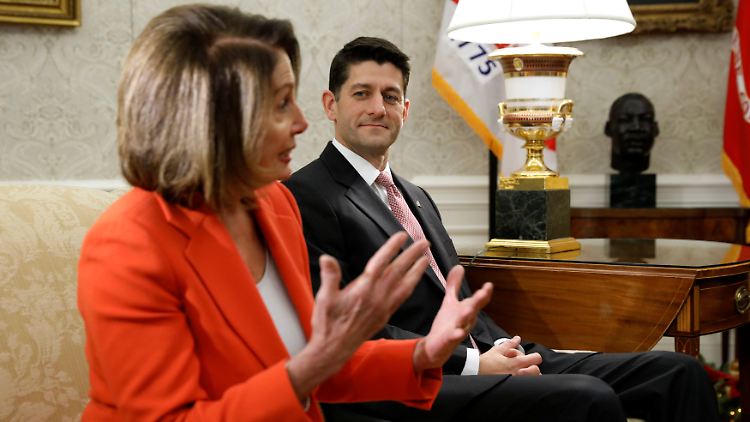 Der republikanische Repräsentantenführer Paul Ryan und seine demokratische Kollegin Nancy Pelosi haben nun zwei Wochen länger Zeit, um einen Kompromiss mit Präsident Trump zu finden.
