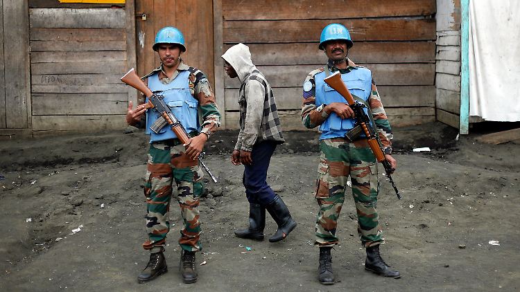Blauhelm-Soldaten müssen in der Demokratischen Republik Kongo (hier in Goma) um ihr Leben fürchten.