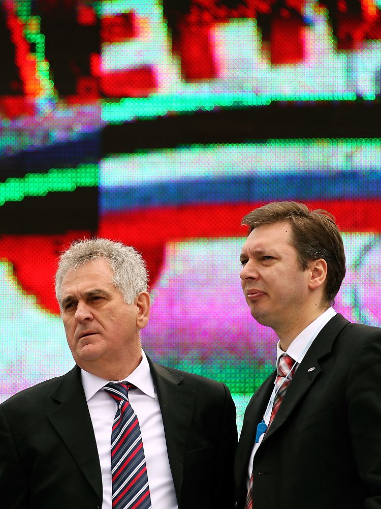 Mit Seselj gebrochen: Tomislav Nikolic und Aleksandar Vucic (v.l., Bild von 2011).