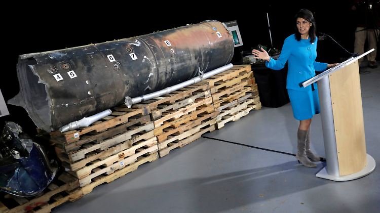 Laut UN-Botschafterin Nikki Haley handelt es sich bei dem Trümmerteil um eine iranischen Rakete.