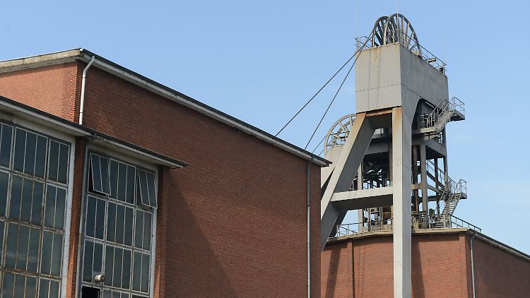 Förderturm der Zeche Nordschacht bei Ibbenbüren (NRW).