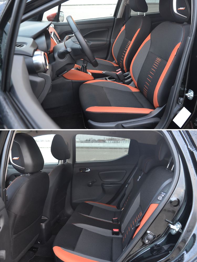 Die Sitze im Nissan Micra sind angenehm straff, könnten aber etwas mehr Seitenhalt bieten.