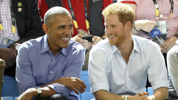 Sie scheinen sich gut zu verstehen: Barack Obama (l.) und Prinz Harry am 29. September 2017 bei den Invictus Games.