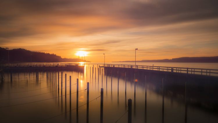 Sonnenuntergänge im Winter erzeugen ein besonderes Licht.