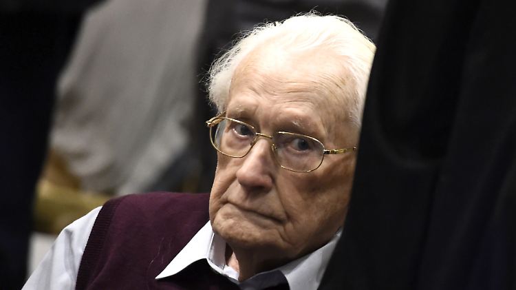 Oskar Gröning im Gerichtssaal.
