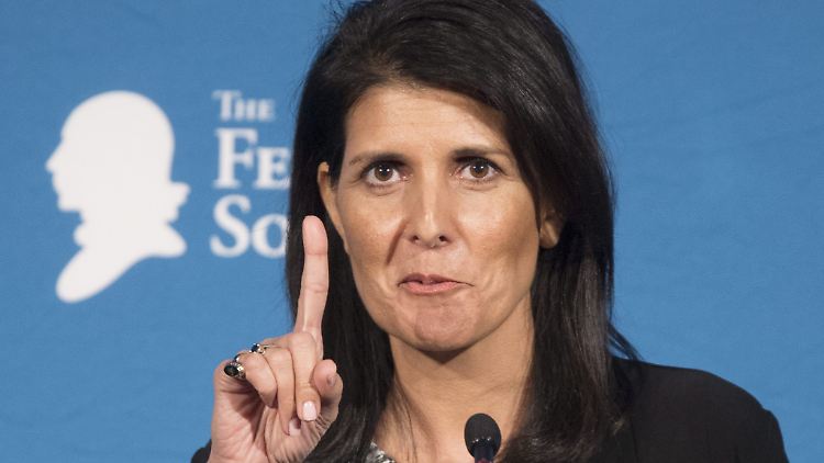 US-Botschafterin Nikki Haley: Die Namen der Länder, die dafür stimmten, würden die USA sich merken.