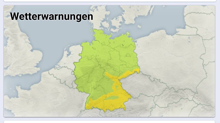 Nur noch Warnungen sind bei WarnWetter liefert kostenlos.