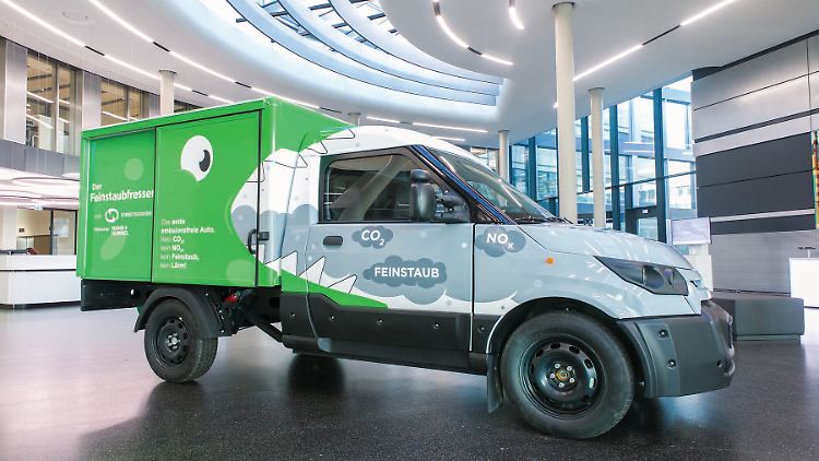 Der Streetscooter von Mann + Hummel soll dank eines "Feinstaubsaugers" tatsächlich emissionsfrei fahren.