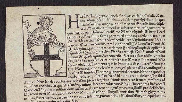 Das Ablassplakat stammt wohl aus dem Jahr 1487