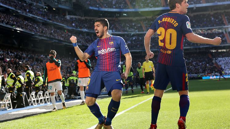 Luis Suarez traf zum 1:0 für Barcelona - und leitete damit Reals Untergang ein.