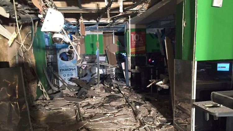 So sah der Supermarkt nach der Detonation aus.
