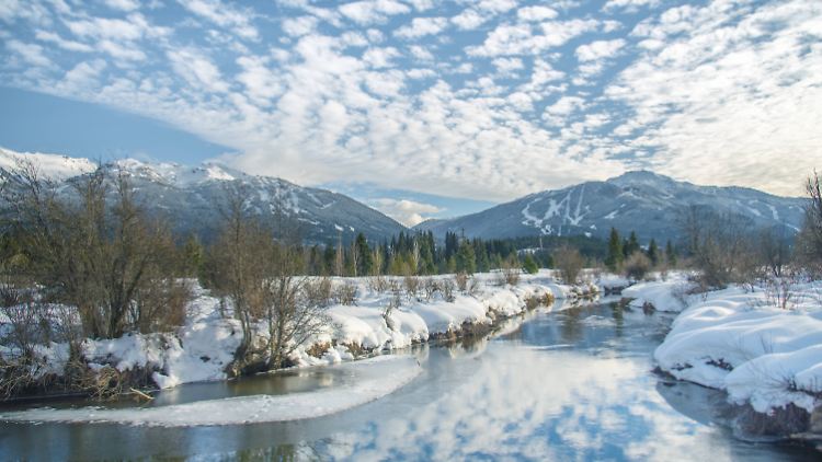 Whistler: Rundherum glitzern mächtige Gletscher, wuchtige Gipfel ragen in den Himmel. 