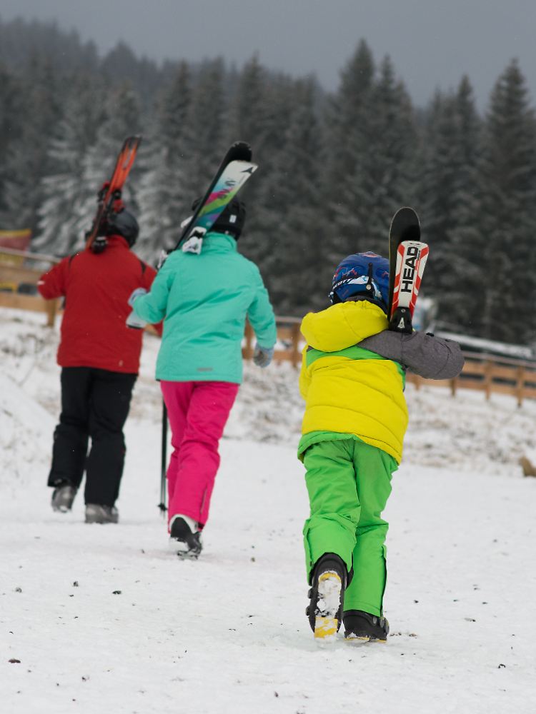 Wintersportler bei Braunlage auf dem Walpurgishang am Wurmberg im Oberharz (Bild von Januar 2017).