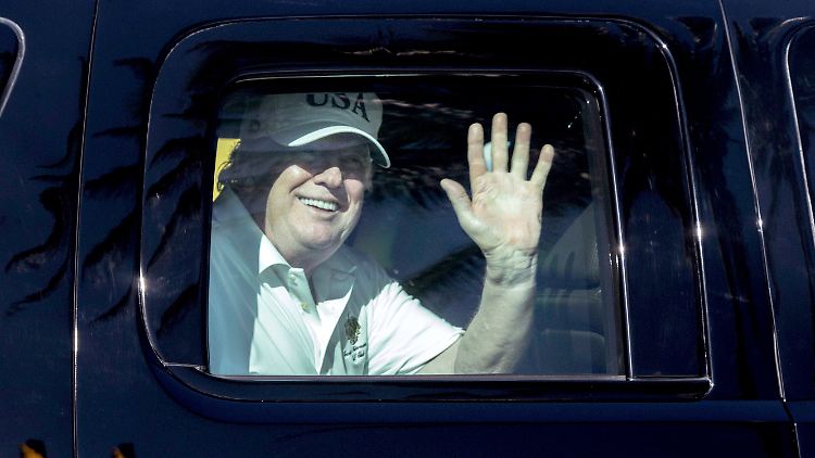 Trump in Florida, wo er gerade viel Zeit auf dem Golfplatz verbringt.