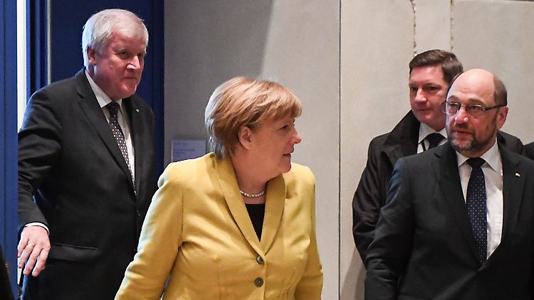 Seehofer, Merkel und Schulz haben jeweils ein persönliches Interesse daran, dass die Große Koalition zustande kommt.