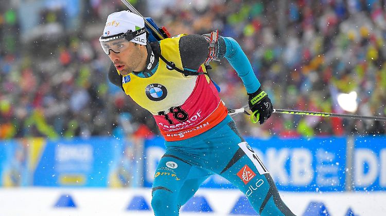 Der Franzose Martin Fourcade ist wieder einmal der Schnellste und Treffsicherste.