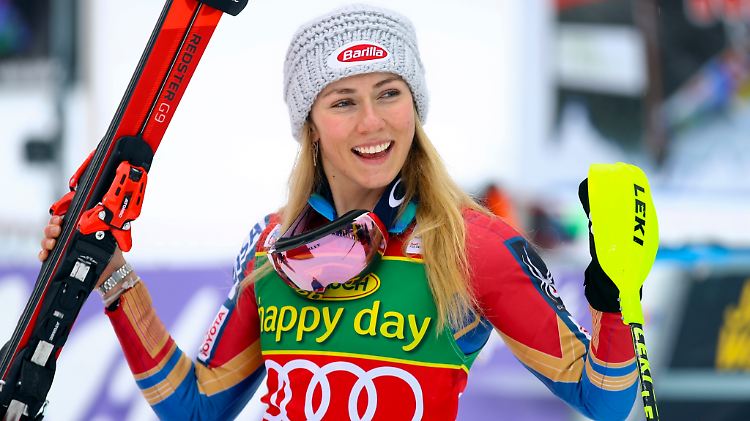 Glücklicher Tag: Mikaela Shiffrin.