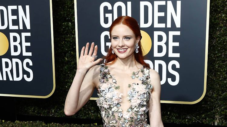 Tanzte bei den Golden Globes aus der Reihe: Barbara Meier.