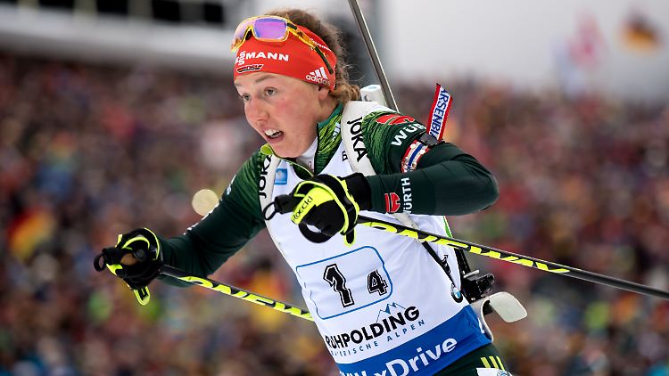 Ein Wimpernschlag fehlte Laura Dahlmeier beim Massenstart in Ruhpolding zum zweiten Saisonsieg.