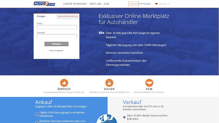 Auto1 bezeichnet sich als Online-Marktplatz für den Zu- und Abverkauf von Gebrauchtwagen.