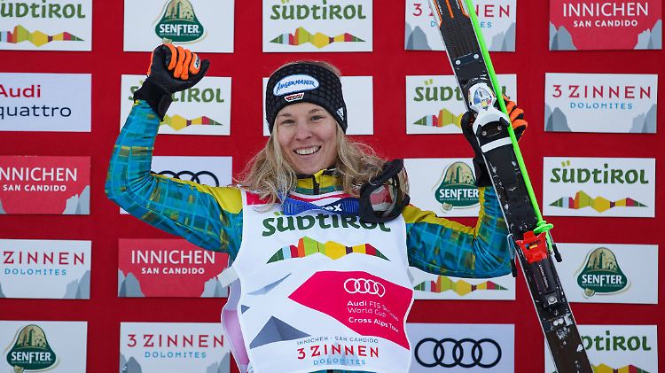 Heidi Zacher beim Freestyle Skiing - World Cup im Dezember 2017.