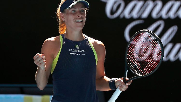 An ihrem 30. Geburtstag feiert Kerber einen klaren Sieg gegen die Kroatin Donna Vekic.