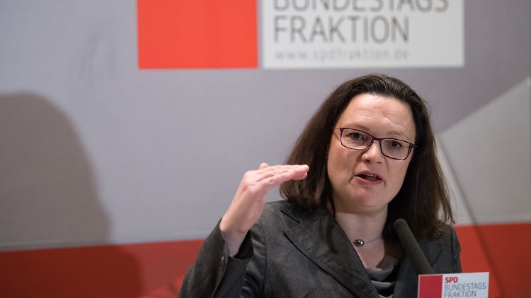 Andrea Nahles geht davon aus, dass ein Drittel der SPD-Delegierten noch unentschlossen ist.