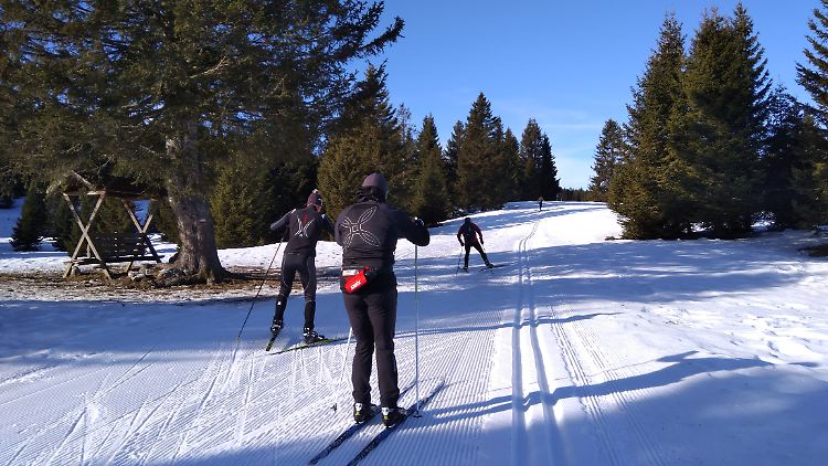 Langläufer in Passo Coe.