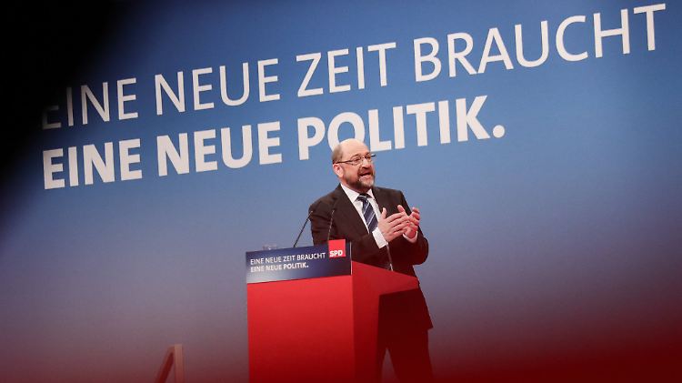 Martin Schulz redet auf dem Sonderparteitag der SPD.