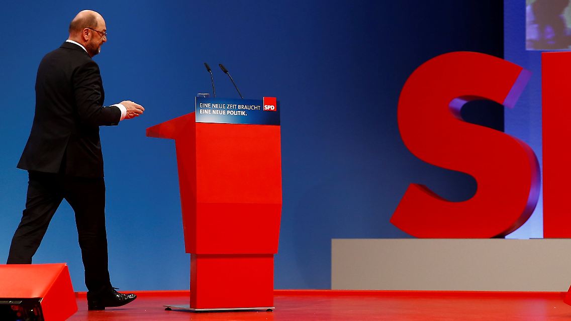 Schulz beginnt sein Werben.