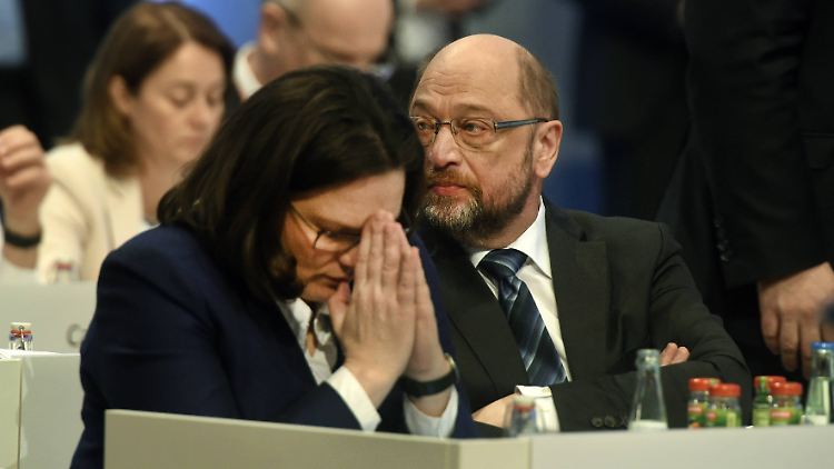 Knapp am Scheitern vorbei: Andrea Nahles und Martin Schulz
