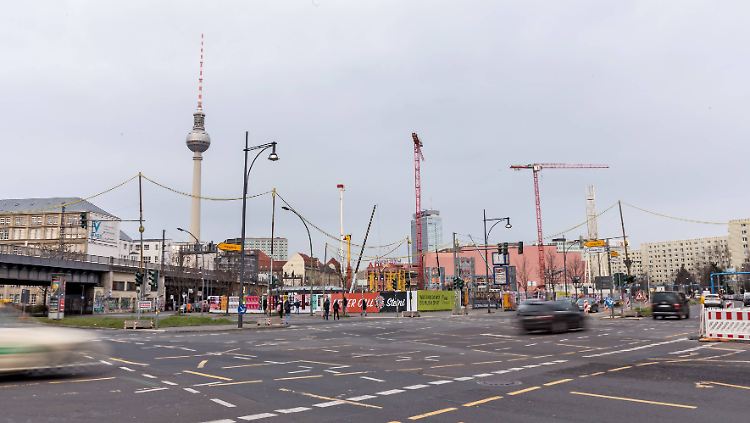 Bauarbeiten des Bauprojekts "Grandaire" an der Alexanderstraße, unmittelbar am "Alexa", im Dezember 2017.